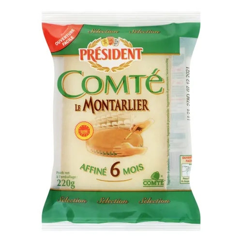 Сир 45% твердий Comte President м/у 220г