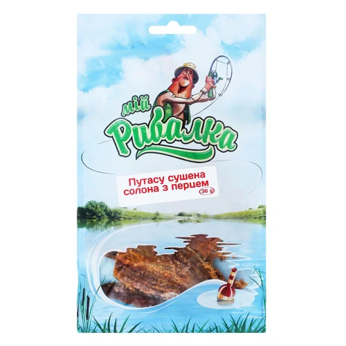 Риба путасу Мій Рибалка сушена солона з перцем 36г