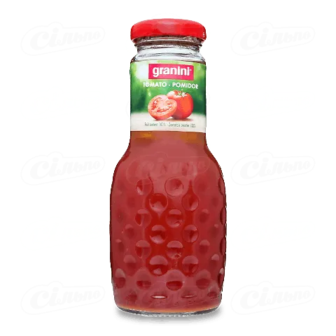 Сік Granini томатний 100%, скло, 0,25л