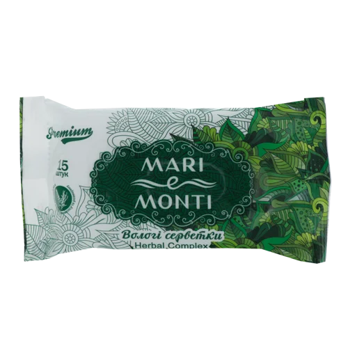 Вологі Серветки Premium Herbal Complex шавлія, 15 шт
