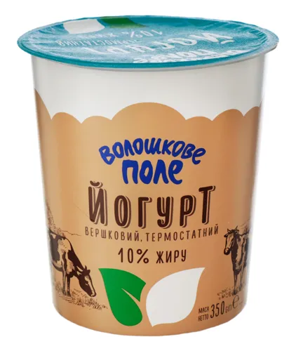 Йогурт 10% вершковий термостатний Волошкове поле ст 350г