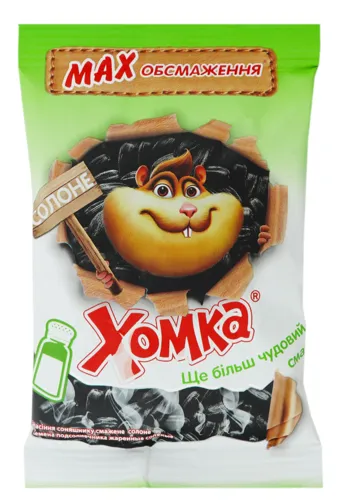 Насіння соняшника смажене солоне МАХ обжарка Хомка м/у 100г