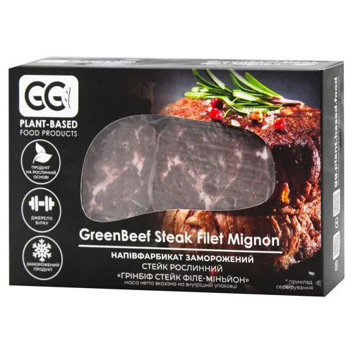 Стейк рослинний GreenGo GreenBeef філе-міньйон 200г
