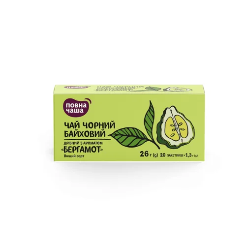 Чай чорний Повна Чаша Бергамот 20*1,3г