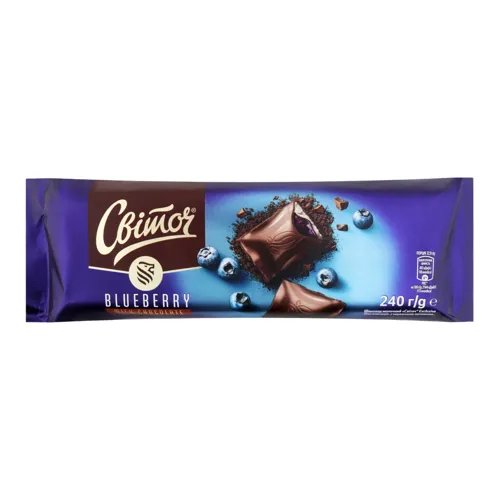 Шоколад молочний Blueberry Світоч м/у 240г