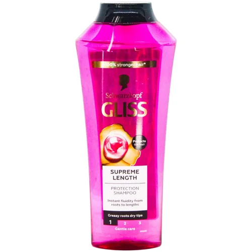 Шампунь Gliss Kur Supreme Length для довгого волосся схильного до пошкоджень та жирності 400мл