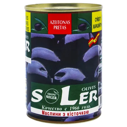 Маслини Soler з кісточкою 280г