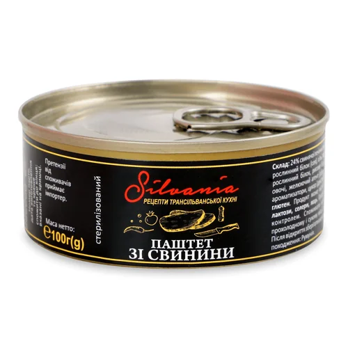Паштет Silvania зі свинини з/б,100г