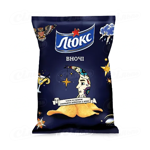 Чіпси «Люкс» картопляні смак смажених реберець в меду, 133г