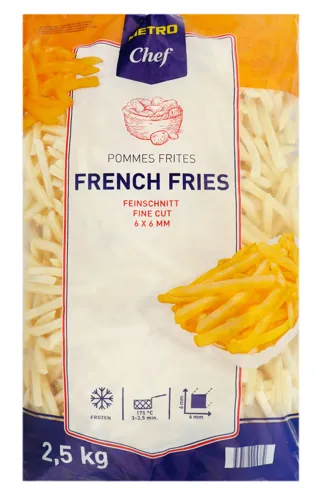 Картопля фрі 6х6мм 2.5кг
