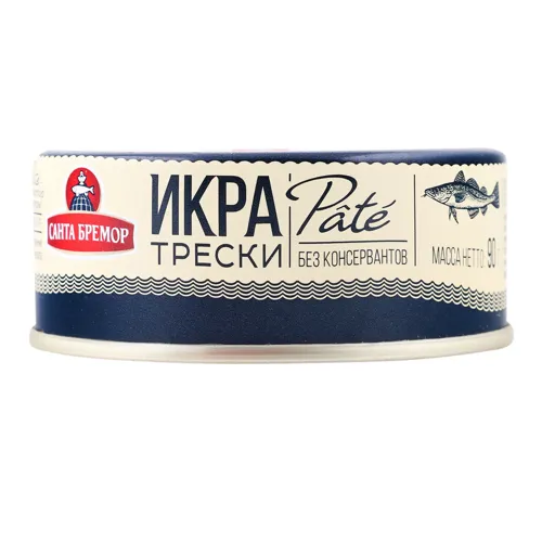 Ікра тріски делікатесна Pate Санта Бремор з/б 90г