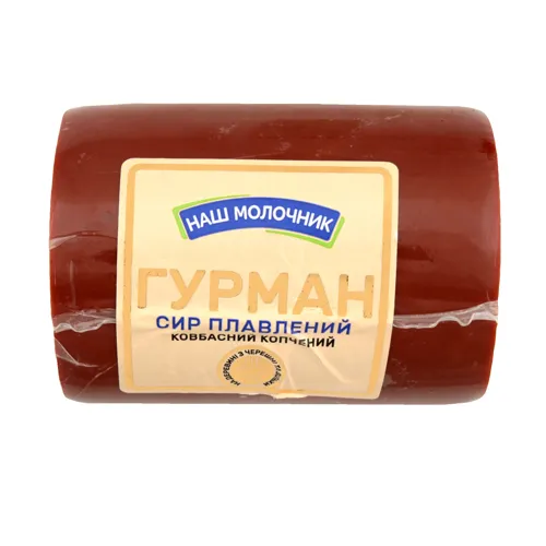 Сир плавлений 30% ковбасний копчений Гурман Наш молочник кг