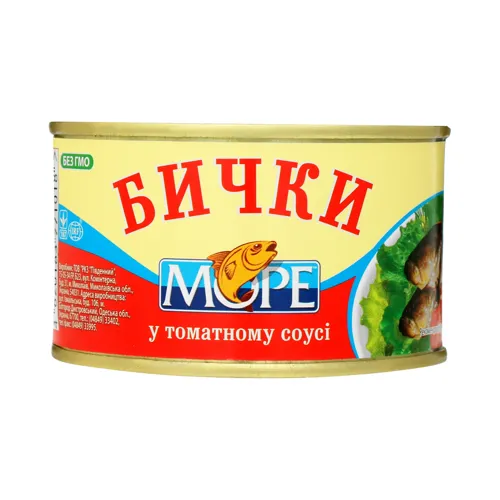 Бички в томатному соусі Море з/б 230г