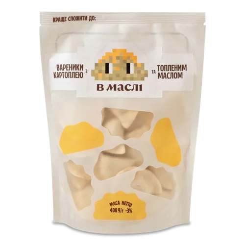Вареники З Картоплею Та Топленим Маслом, В/ґ, 400г