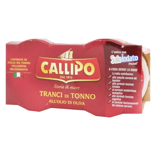 Тунець Callipo стейки в оливковій олії 2x80г