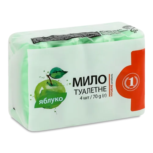 Туалетне Мило Яблуко, косметичне, 4х70г, в/ґ