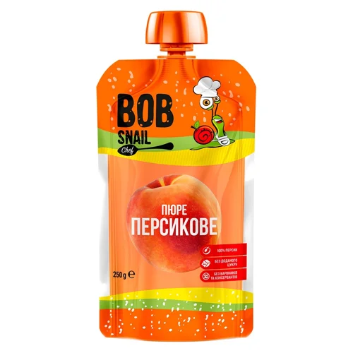 Пюре Bob Snail персикове 250г