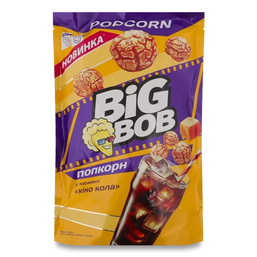 Попкорн у карамелі Кіно кола в/ґ Big Bob, 80г