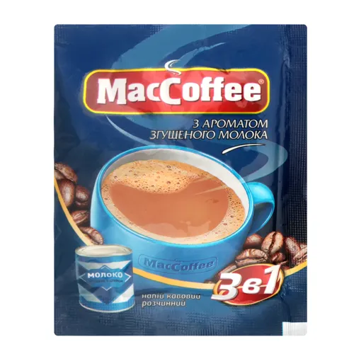 Напій кавовий розчинний з ароматом згущеного молока 3в1 MacCoffee м/у 18г