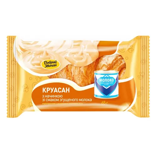 Круасан Добрий Звичай згущене молоко 65г