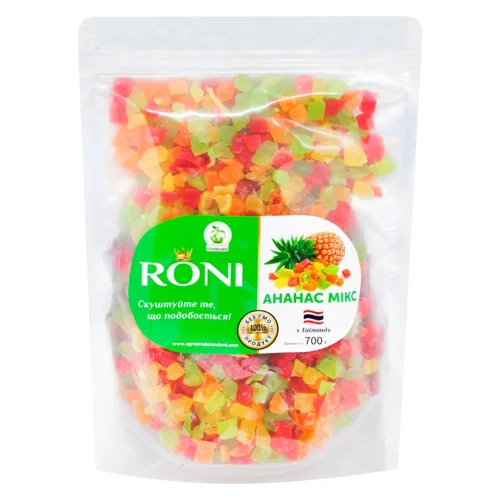 Ананас Roni сушений кубик мікс 700г