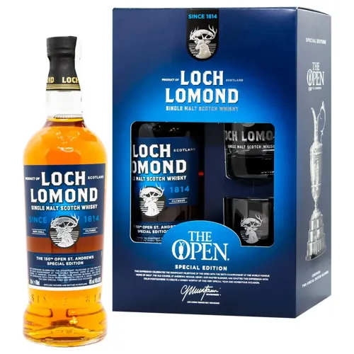 Віскі Loch Lomond The Open Box з 2 бокалами 46% 0,7л