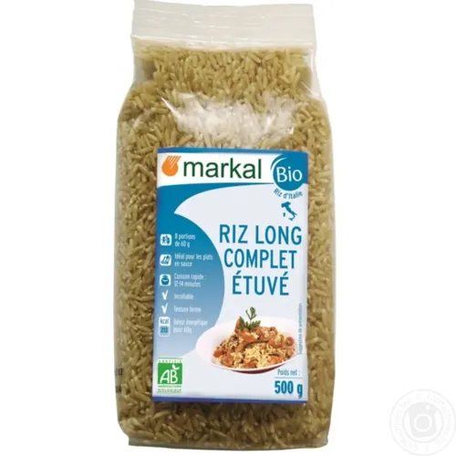 Рис Markal довгозернистий неочищений пропарений 500г