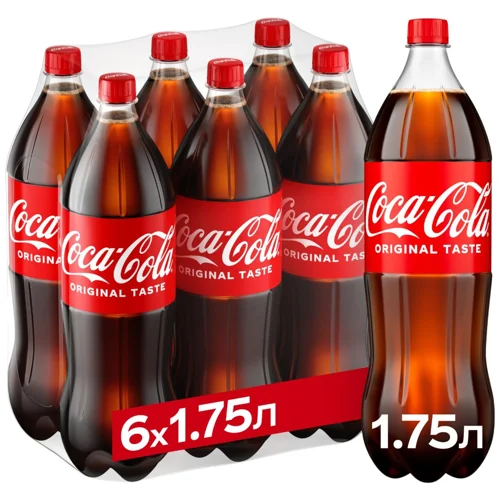 Напій газований Coca-Cola 1,75л x 6шт