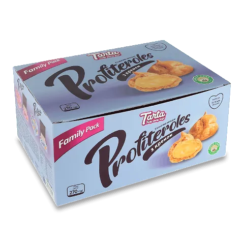 Тістечка Tarta Profiteroles заварні з кремом, 270г