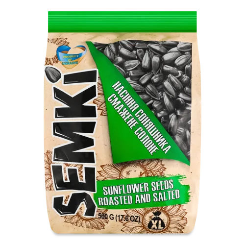 Смажене Насіння Соняшника XL Semki, вищого ґатунку, 500г