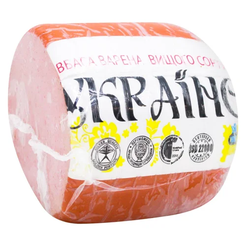 Ковбаса Роганський М'ясокомбінат Українська варена вищого сорту вагова