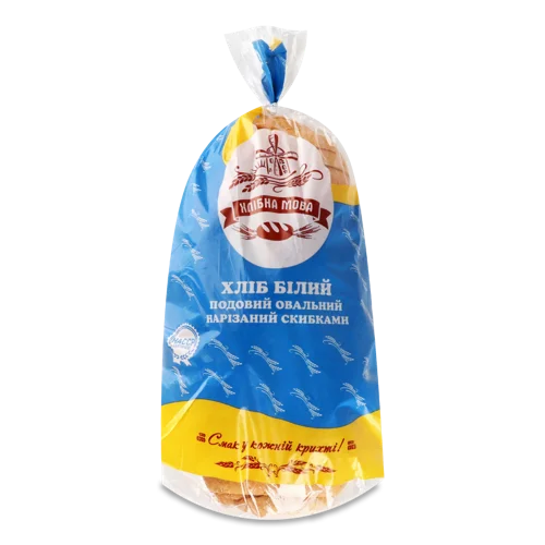 Хліб Білий Нарізаний Подовий, В/Ґ, Хлібна Мова, 600г
