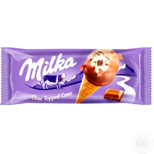 Морозиво Milka ріжок з шоколадною глазур'ю 72г