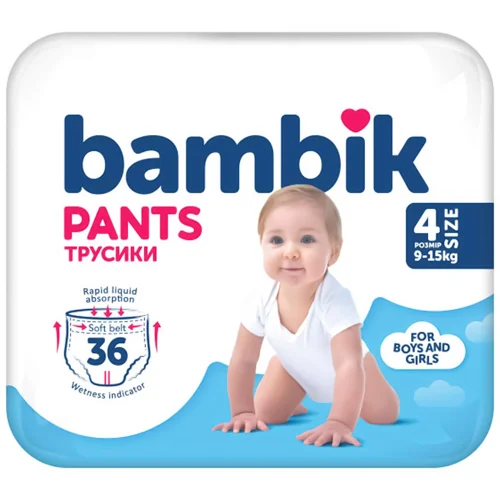 Підгузки-трусики Bambik 4 9-15кг 36шт