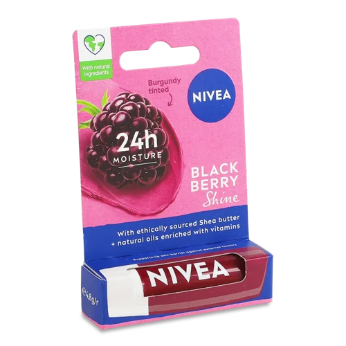 Бальзам-догляд для губ Натуральне Ожинове Сяйво Nivea 4.8г