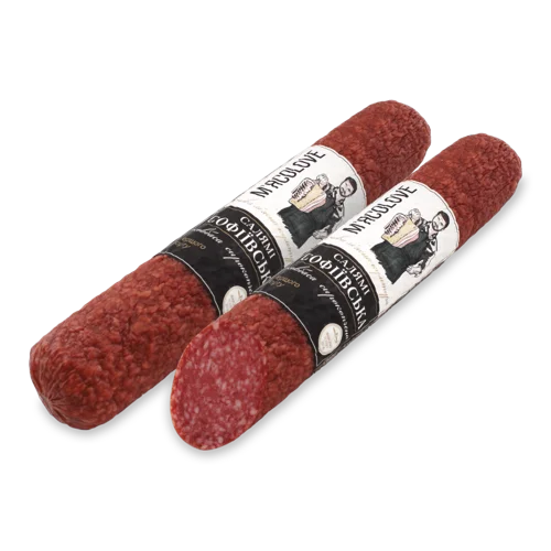 Ковбаса Салямі Софіївська М'ясоlove Сирокопчена, кг