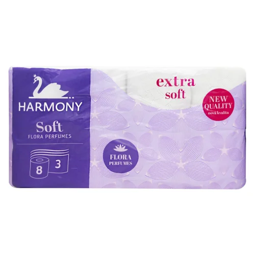 Туалетний папір Harmony Flora 3-шаровий 8шт