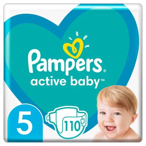 Памперс Підгузки Active Baby 5, 110 шт