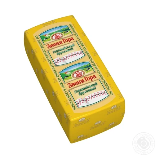 Сир Звени Гора Голандський брусковий 45% фасовка