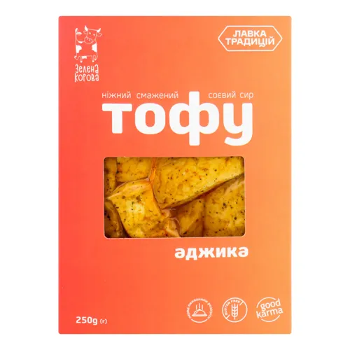 Сир соєвий смажений аджика Тофу Зелена корова 250г