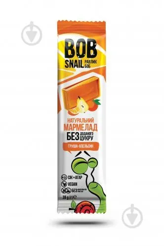 Мармелад Bob Snail груша-апельсин без цукру 38г