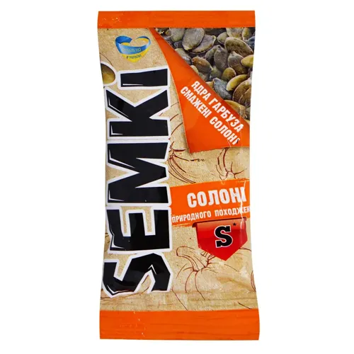 Ядра гарбуза Semki смажені солоні 40г