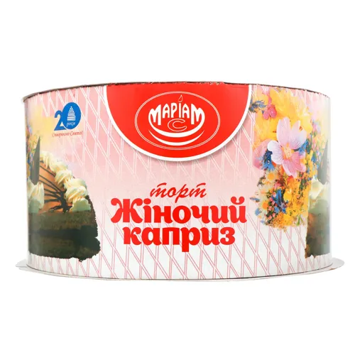 Торт Жіночий каприз Маріам-С картонна упаковка 600г