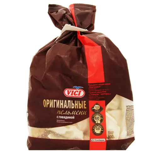 Пельмені з яловичиною Оригінальні Vici 800г