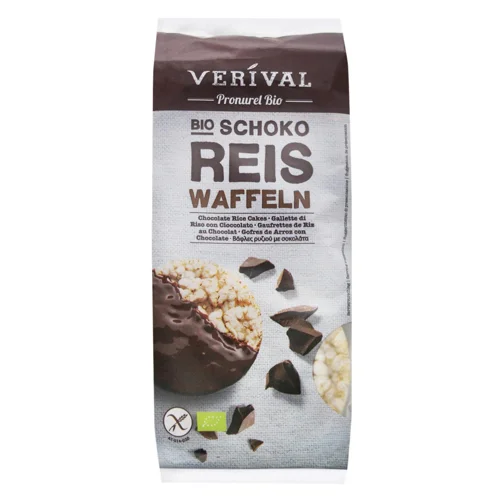 Вафлі Verival рисові з шоколадом органічні 100г