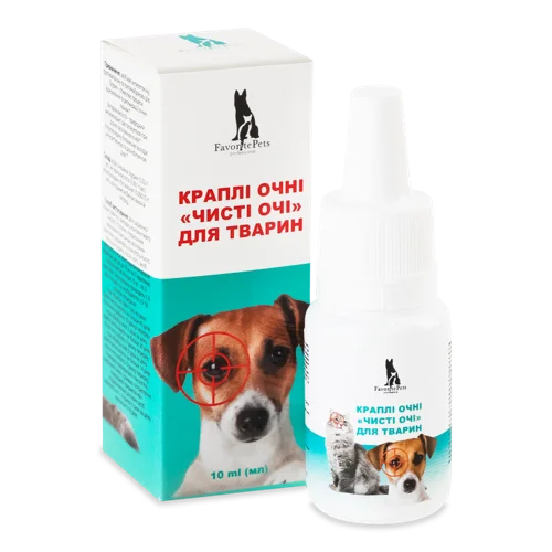 Очні Краплі для Тварин Чисті Очі Favorite Pets, 10мл, н/о