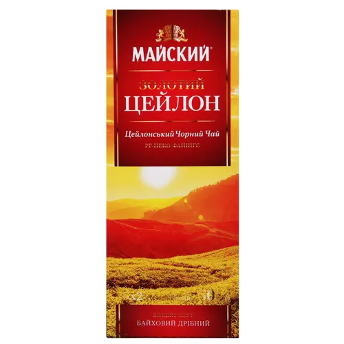 Чай чорний цейлонський Золотий Цейлон Майський 25x2г