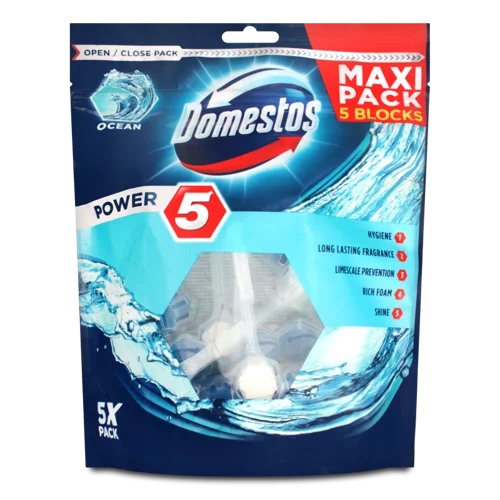 Блок для Очищення Унітаза Power 5 Domestos 5x55г, в/ґ