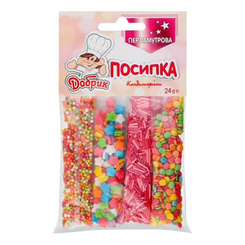 Посипка кондитерська Перламутрова Добрик м/у 24г