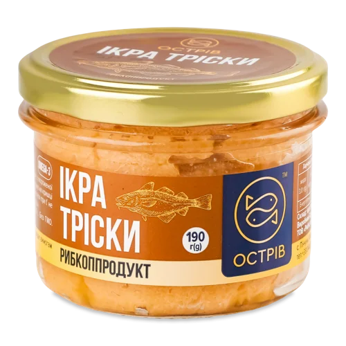 Ікра Тріски Пробійна Солона, В/ґ, З/б 190г